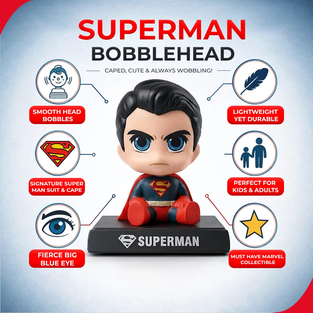 Superman Bobble Head | Superhero Desk Toy